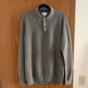 Wills Gray Long Sleeve Knit Polo
